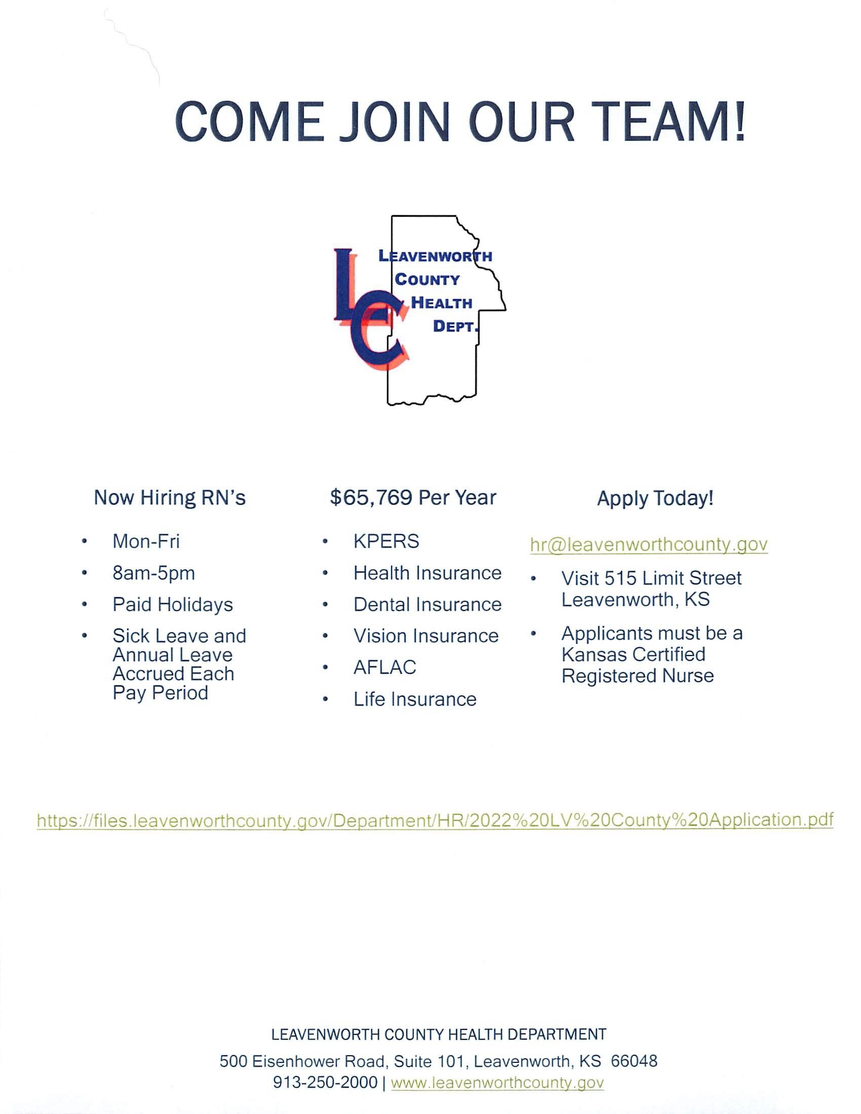Nurses Job opening